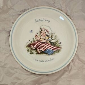 Vintage Bicentennial White Ceramic Collector's Decor Plate